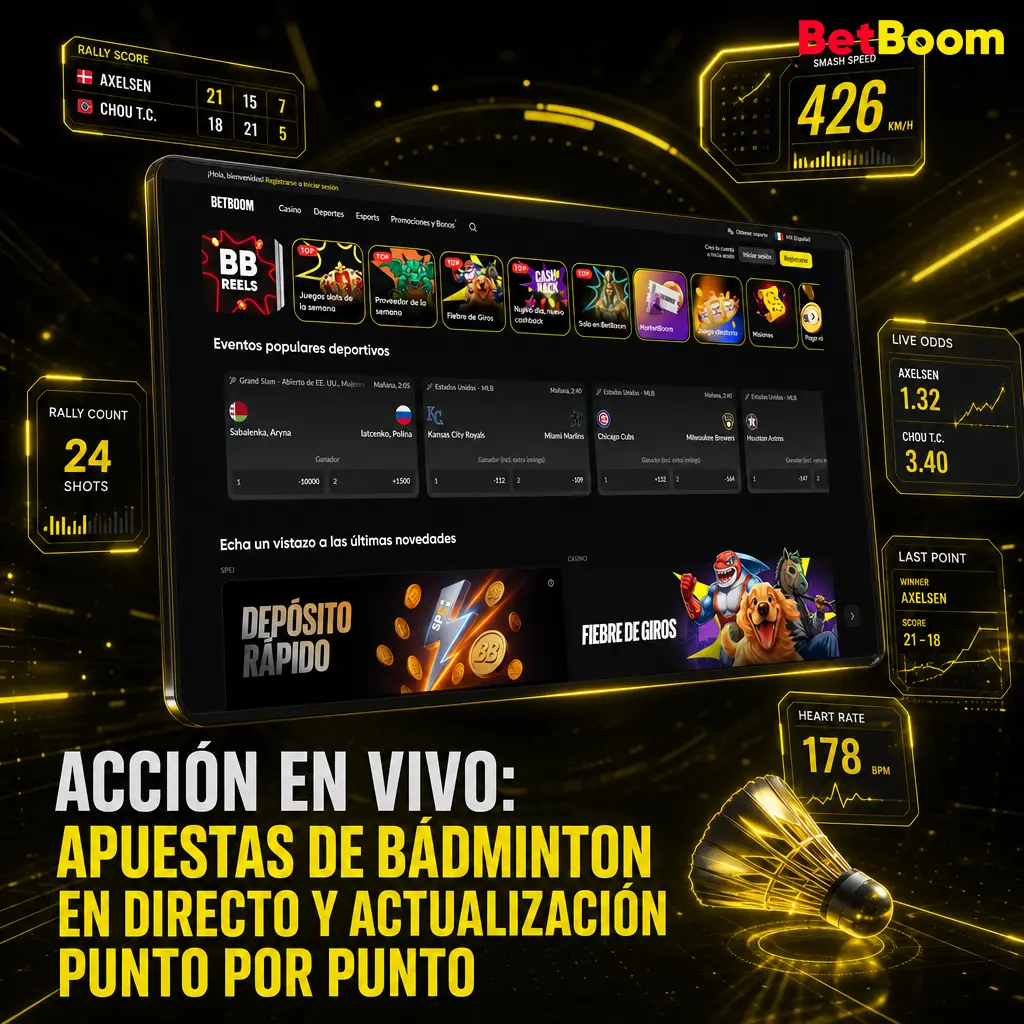 Apuestas en vivo de bádminton con cuotas actualizadas punto por punto y marcador set por set en tiempo real