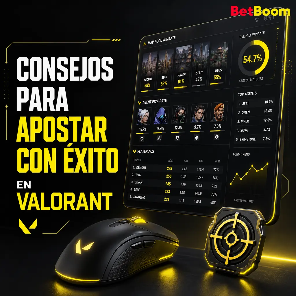 Consejos clave para apostar en Valorant: agentes, economía, roster, ACS y gestión de banca antes de confirmar tu boleto.