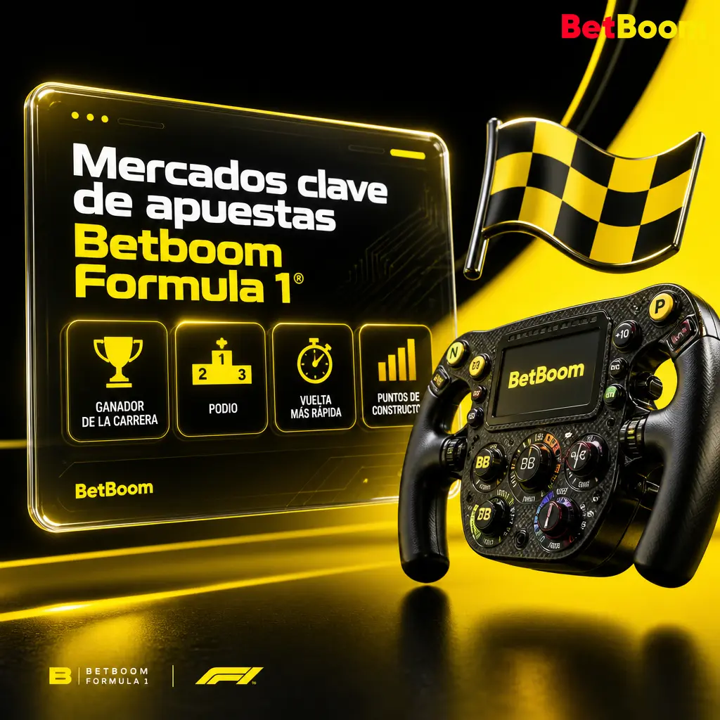 Mercados de apuestas Betboom Fórmula 1: ganador, podio, vuelta rápida, clasificación y más para cada carrera