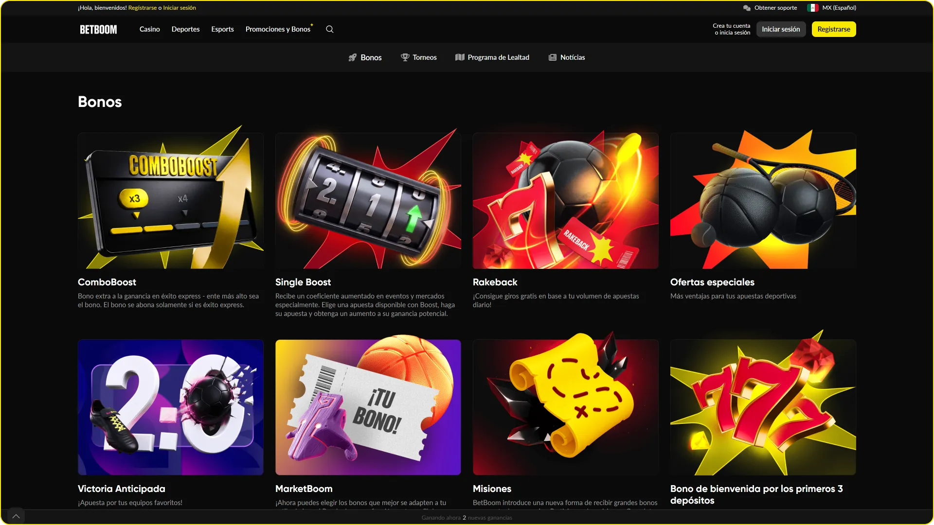 Reclamá las promociones y bonos disponibles en Betboom México para potenciar tus jugadas.