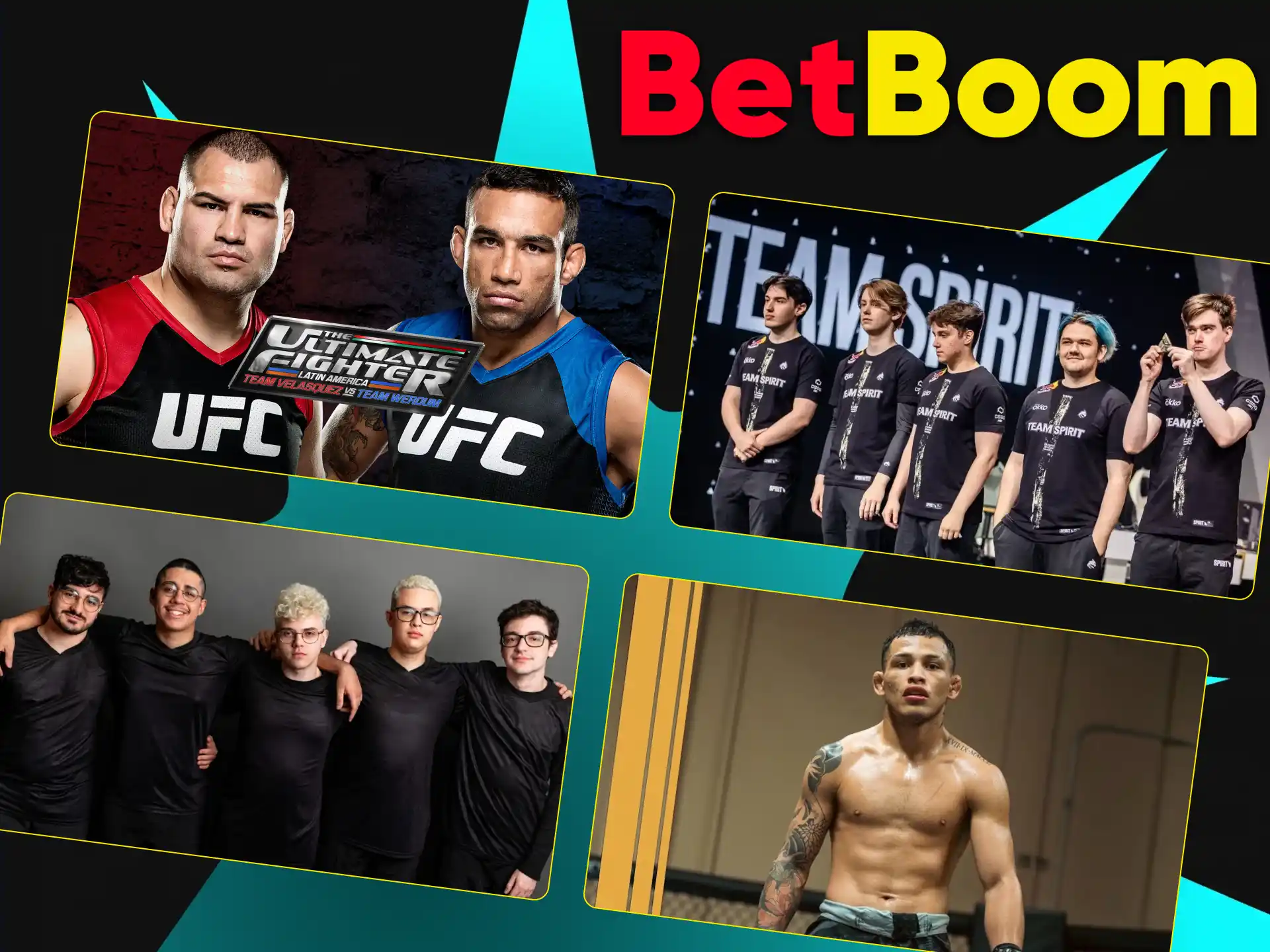 Conoce a los embajadores oficiales de UFC y los equipos de eSports patrocinados por Betboom.